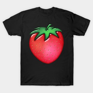 Glass Strawberry watercolor painting T-Shirt